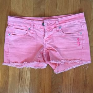 Peach Roxy Denim Shorts